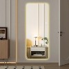 FONTOI Full Length Mirror for Rounded Corners Bedroom Living Room Dressing Room Hotel, Silver, 21"*0.98"*65" - 4 of 4