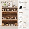 TackView Farmhouse Shoe Cabinet with 2 Flip Drawers – Narrow Freestanding Shoe Organizer with Metal Legs - 2 of 4