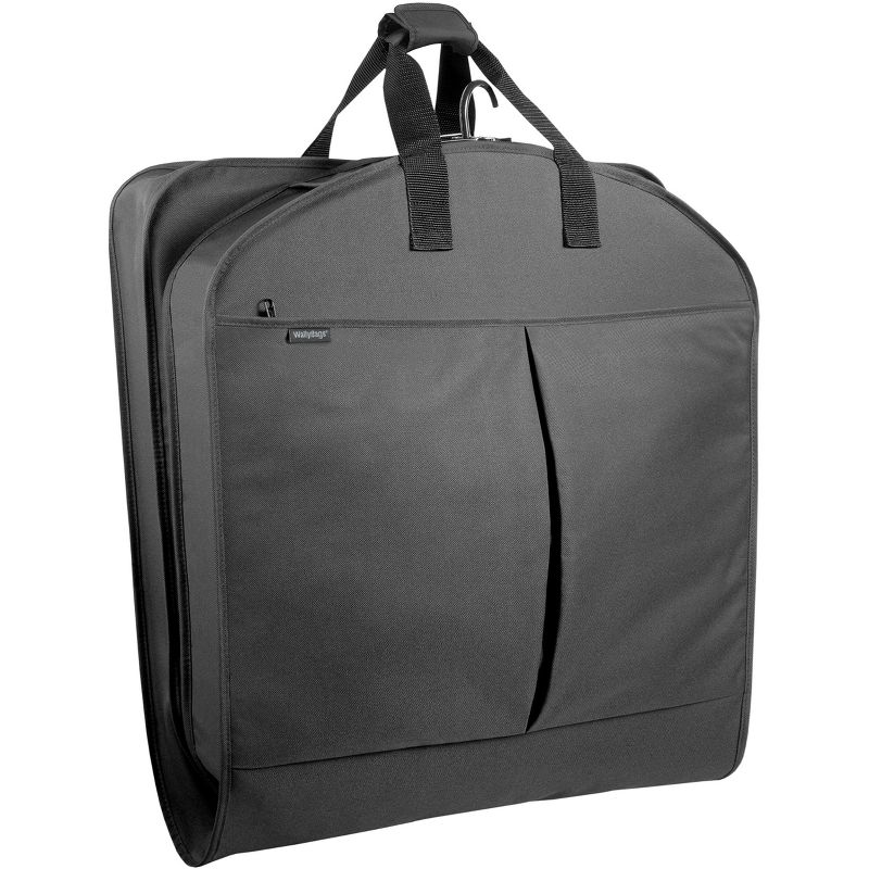 WallyBags® 52” Deluxe Travel Garment Bag with two pockets (Black), 2 of 6