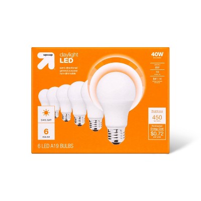 LED 40W 6pk Daylight Light Bulbs - up&up™