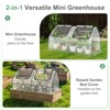 Aoodor Mini Greenhouse with Zipper Doors, Portable Garden Greenhouse with Roll-up Zipper Doors, UV-Protected for Outdoor Plants - 4 of 4