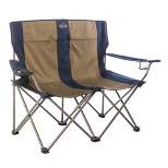 Kamp-Rite Portable 2 Person Folding Outdoor Camping Chair Loveseat with 2 Cupholders for Camping, Tailgating, and Sports, 500 LB Capacity