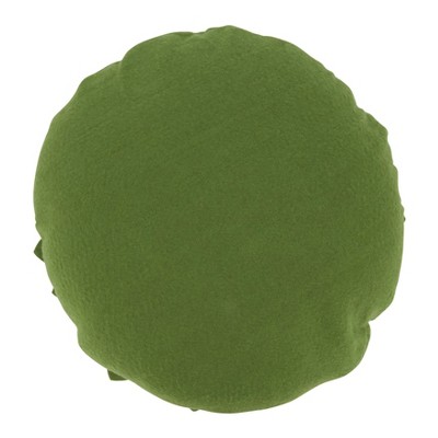 Green Felt Flower Shaped Throw Pillow