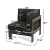 Christopher Knight Home Layla Patio 5 Pieces Aluminum Seating sets with Firepit, Black/Gray - 4 of 4