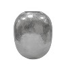 YONWAY Aluminum Oval Vase with Chiseled Layers Flower Arrangement Centerpiece in Silver Grey - Modern Home Decor  for Home & Office. - 2 of 4