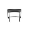 Famapy Black Metal Outdoor Stool - 4 PCS:Weather - Resistant,Curved Seat, Sturdy Frame – Perfect for Patio & Grill Parties - 4 of 4