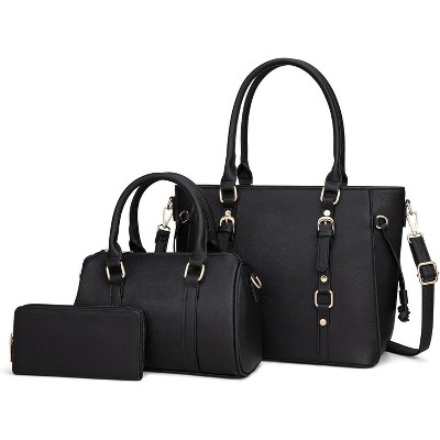 West 3PCS Purses for Women Tote Bag and Wallet Set Shoulder Satchel Handbags