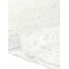 Allegra K Women's Elegant Lace Floral Semi Sheer 3/4 Sleeve Off Shoulder Peplum Top - 4 of 4