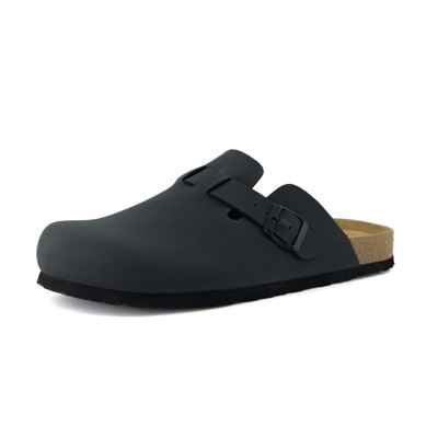 CUSHIONAIRE Haze Mens Clogs | Comfortable Slip-On Clogs for Men with Arch Support and Cork Suede Footbed | Perfect Potato Shoes for Indoor&Outdoor Use
