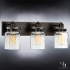 Urban Ambiance Luxury Modern Farmhouse Industrial Bath Fixture,  8-5/8"H x 21-5/8"W,  Olde Bronze Finish, UHP2143 - 3 of 4