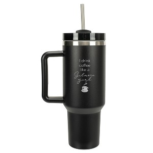 Elanze Designs I Drink Coffee Like A Gilmore Girl 40 oz. Stainless Steel, Large Water Bottle Coffee Mug, Spill & Leak Resistant, Thermal Travel - 1 of 4