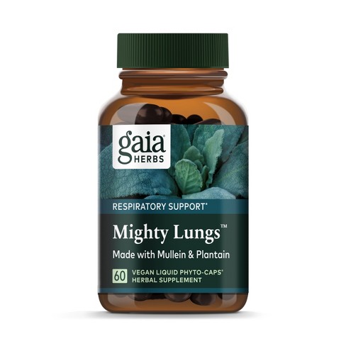 Gaia Herbs Mighty Lungs - Lung Support Supplement To Help Maintain Overall  Lung & Respiratory Health - 60 Vegan Liquid Phyto-capsules : Target
