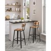VASAGLE Set of 2 Bar Stools, Bar Height Stools, Tall Bar Stools with Back, Bar Chairs, Steel Frame, Industrial Style - 2 of 4