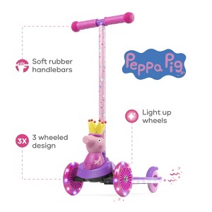 Peppa Pig 3D Tilt and Turn Scooter with Light Up Deck and Wheels - 1 of 4