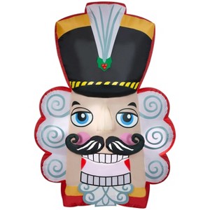 Holiday Time 8-FT Tall Giant Nutcracker Face Holiday Inflatable - 1 of 3