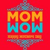 Women's Design By Humans Happy Mother's Day Mom Wow By tmsarts Racerback Tank Top - 2 of 2