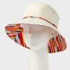 Pride Adult Rainbow Satin Lining Bucket Hat - Ivory - 3 of 4