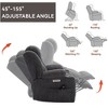 FONTOI Accent Chair with Side Pockets&Cup Holders, Recliner Chair with Comfortable Back&Arms, Grey, 29.1"*43.3"*34.6" - 4 of 4