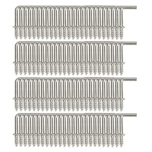 Unique Bargains Home Cup Square Vinyl Coated Metal Screw-in Hanger Holder Hooks 100 Pcs - 1 of 4