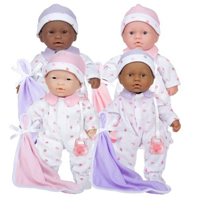 JC Toys 11" Lots to Love Babies with Different Skin Tones - Set of 4