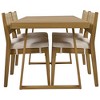 CAVINAS 5 Piece Patio Furniture Set with Thick Cushions Patio Set Table and Chairs Acacia Wood Patio Furniture with 4 Chairs for Garden - 4 of 4