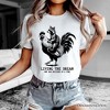 Living the Dream Funny Rooster and Raccoon T-Shirt, Sarcastic Quote Tee | OrnamentallyYou - 4 of 4
