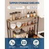 Kitchen Bakers Rack with Power Outlet,  Microwave Oven Stand with Storage 4 Tiers, Coffee Bar Table with 5 S Hooks - 4 of 4