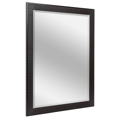 35.5" x 45.5" Rustic Frame Mirror Brown - Head West