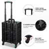 Byootique Rolling Makeup Train Case Cosmetic Trolley Organizer Mermaid Black - 4 of 4