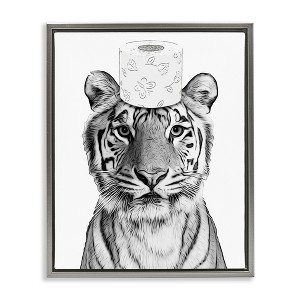 Stupell Industries Tiger Toilet Paper Bathroom, 31" x 25" - 1 of 4