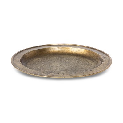 Park Hill Collection Cast Aluminum Oval Candle Tray