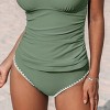 Women's Plum/Olive Mid-Rise Bikini Bottoms -Cupshe - 2 of 3