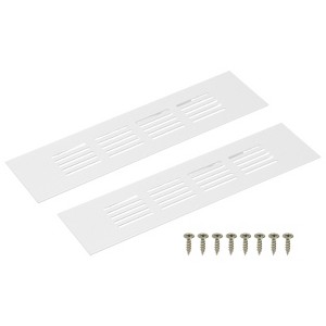 Unique Bargains Aluminum Alloy Cabinet Wardrobe Shoe Closet Rectangle Ventilation Grilles 2 Pcs - 1 of 4