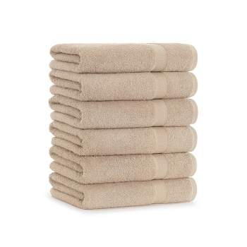Arkwright True Color Bath Towels - (Pack of 6) Lightweight Absorbent Bathroom Towel, Quick Dry Linen, 25 x 52 in
