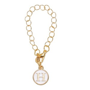 Unique Bargains Heart Shape Identification Handle Letter Charm Accessories White 1 Pc - 1 of 4