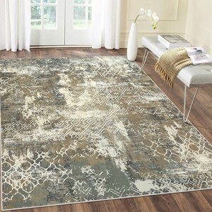 Runner Rug Modern Abstract Circle Design Non Slip Washable Soft Accent Carpet for Kitchen Bedroom - 1 of 4