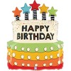 LoonBalloon 31 Inch Birthday Cake Candle Stars Balloon with 4 latex balloons- Festive & Fun - 2 of 3
