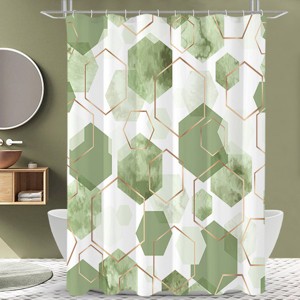 BAGOKIE Waterproof Bath Curtain Shower Curtain 72"W x 72"L (Pack of 1) - 1 of 4