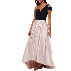 Betsy & Adam Womens High-Low Asymmetrical Dress, Beige, 10 - 1 of 1