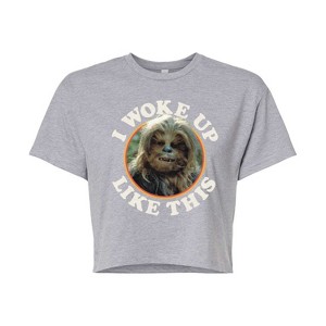 Women's - Star Wars - I Woke Up Like This Chewie Cropped Graphic T-Shirt - 1 of 4