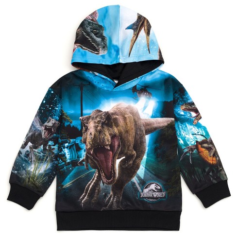 Jurassic World Park Blue T Rex Big Boys Fleece Pullover Hoodie Tie Dye 10 12