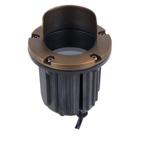 Elegant Lighting Cast brass well light with integrated canopy - 1 of 4