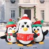 Joyfy 6 FT Long Christmas Inflatable Outdoor Decorations, Blow Up Penguins Choir with Built-in LEDs for Xmas Party Outdoor Indoor Yard Garden Decor - 4 of 4