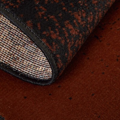 Ebony and Brown Abstract Geometric 3-Piece Area Rug Set