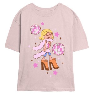 Juniors Lizzie McGuire Boa Stars Diva T Shirt - 1 of 3