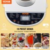 VEVOR Bread Maker, 19-in-1 Automatic 2LB Machine with Nonstick Ceramic Pan, Gluten-Free & Whole Wheat Settings, 3 Loaf Sizes & Crust Colors, White - 2 of 4