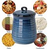 3-Piece Vintage Ceramic Canister Set with Airtight Lids, 25oz, Navy - 4 of 4