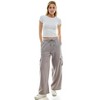 Derek Heart Womens High Rise Fleece Pants with Cargo Pockets - 4 of 4