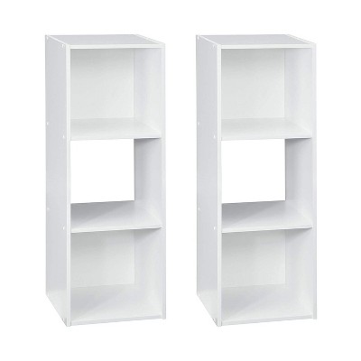 Closetmaid Home Stackable 3-Cube Cubeicals Organizer Storage, White (2 Pack)