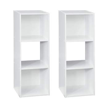 Closetmaid Home Stackable 3-Cube Cubeicals Organizer Storage, White (2 Pack)